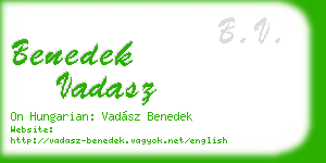 benedek vadasz business card
