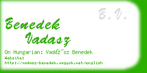 benedek vadasz business card